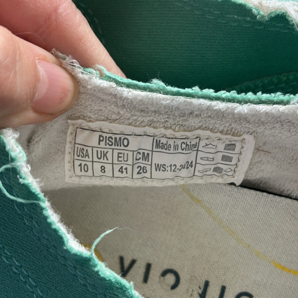 Vionic beach mint Green Canvas pismo Sneakers women’s size 10 - Picture 7 of 9